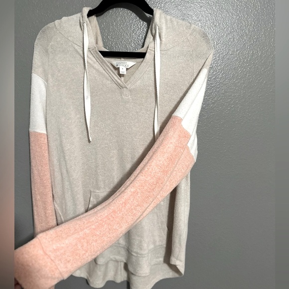 🚨Market & Spruce Dayana Raglan Colorblock Hoodie Knit Sweatshirt, Medium. - Picture 8 of 15